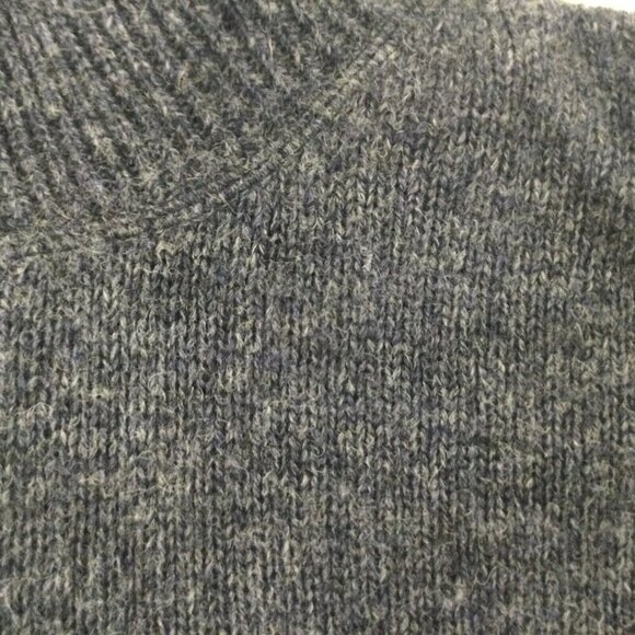 REI Sweater Mens XL Black 100% Virgin Wool Knit Long Sleeve Quarter Zip Pullover - Picture 6 of 11